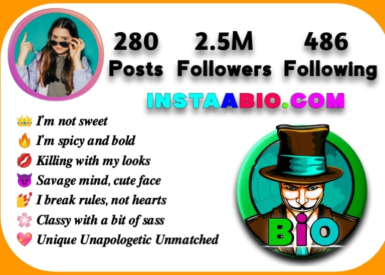 Stylish Font Bio for instagram Girl Attitude With Emoji Attitude Girl Bio For Instagram