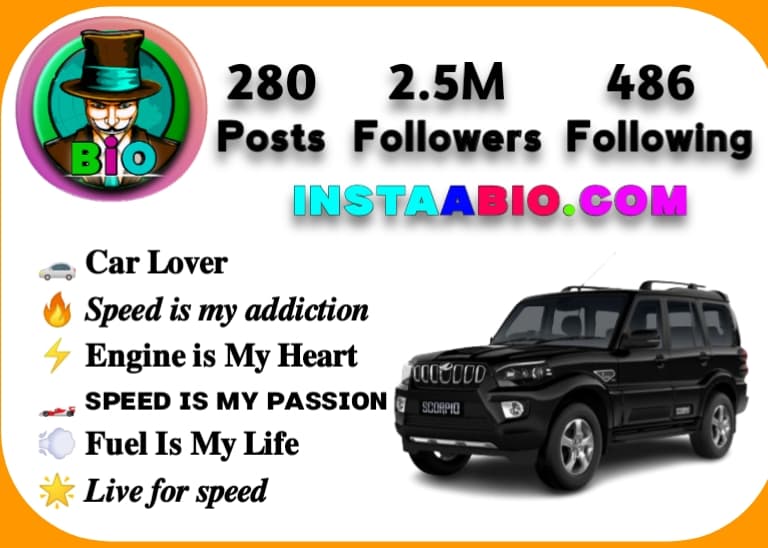 Instagram Bio For Car Love Instagram Bio For Car Lovers