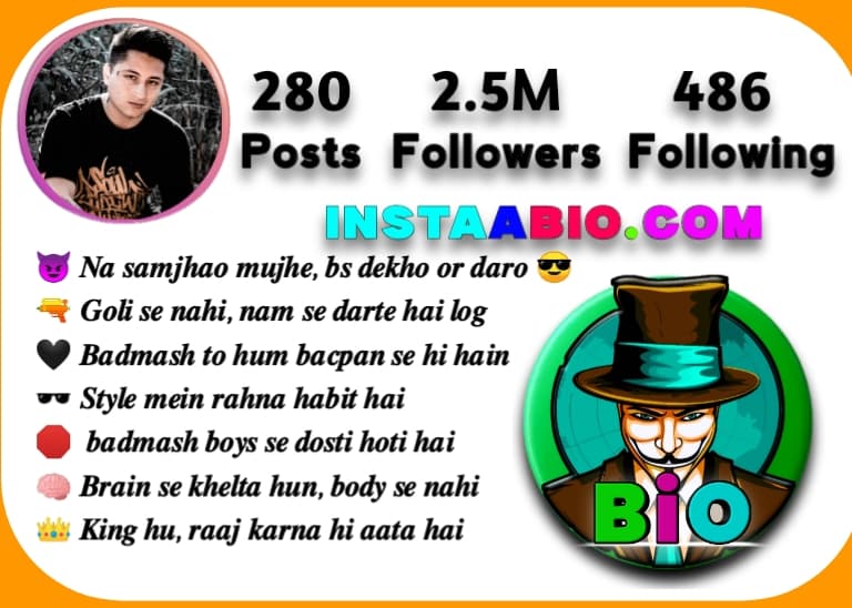 Gangster Bio For Instagram Boys Attitude