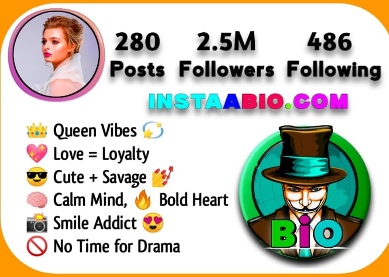 Swag Attitude Bio For Instagram For Girl Stylish With Emoji