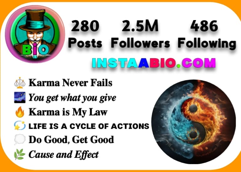 Karma Bio For Instagram