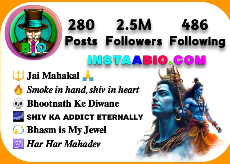 Bholenath Bhakt Captions Mahakal Bio For Instagram