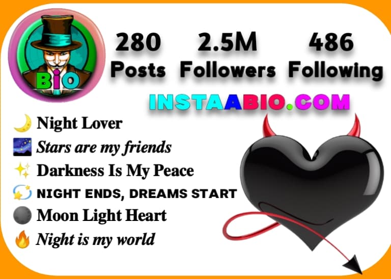 Night Bio For Instagram